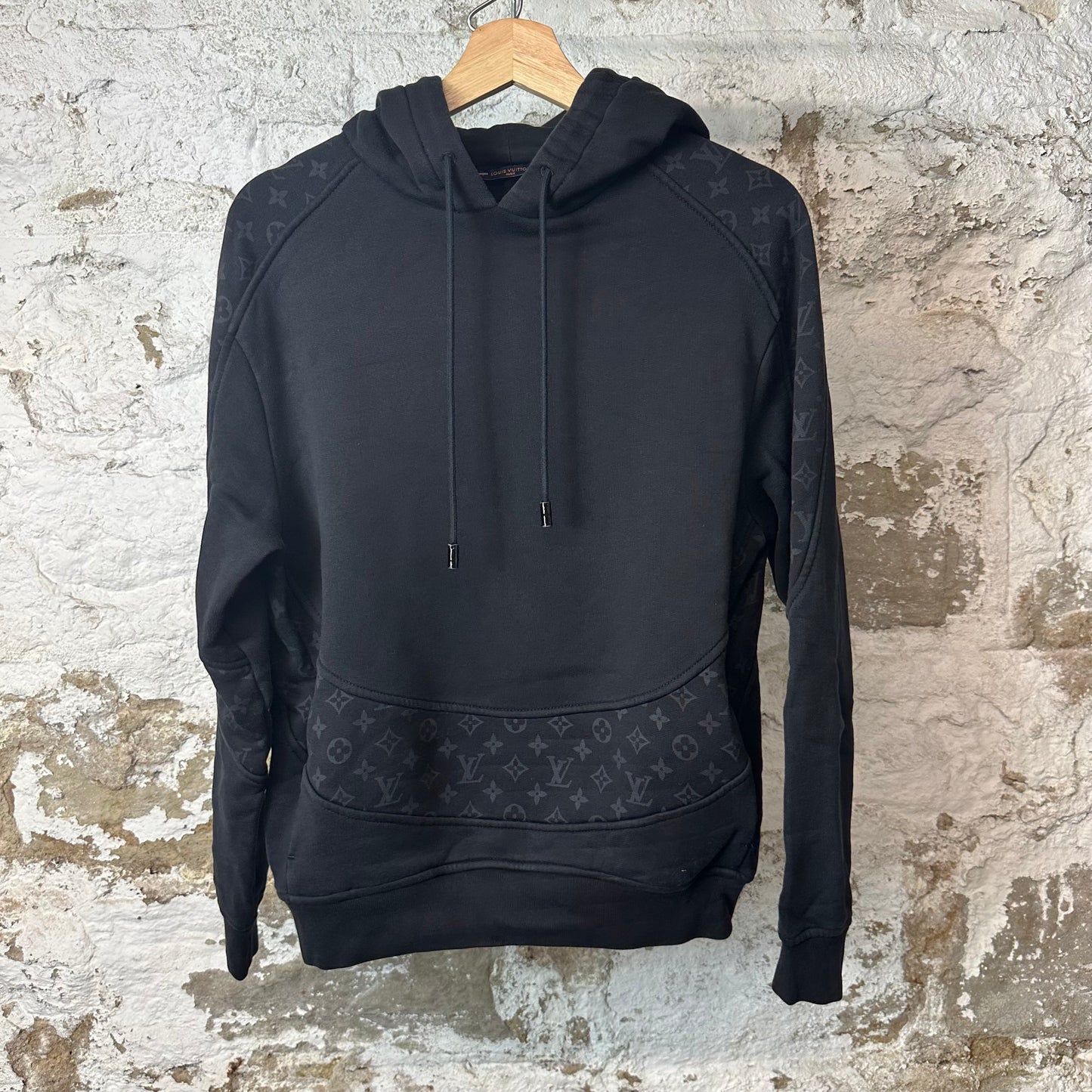 Louis Vuitton Circle Cut Monogram Hoodie Black Sz XS