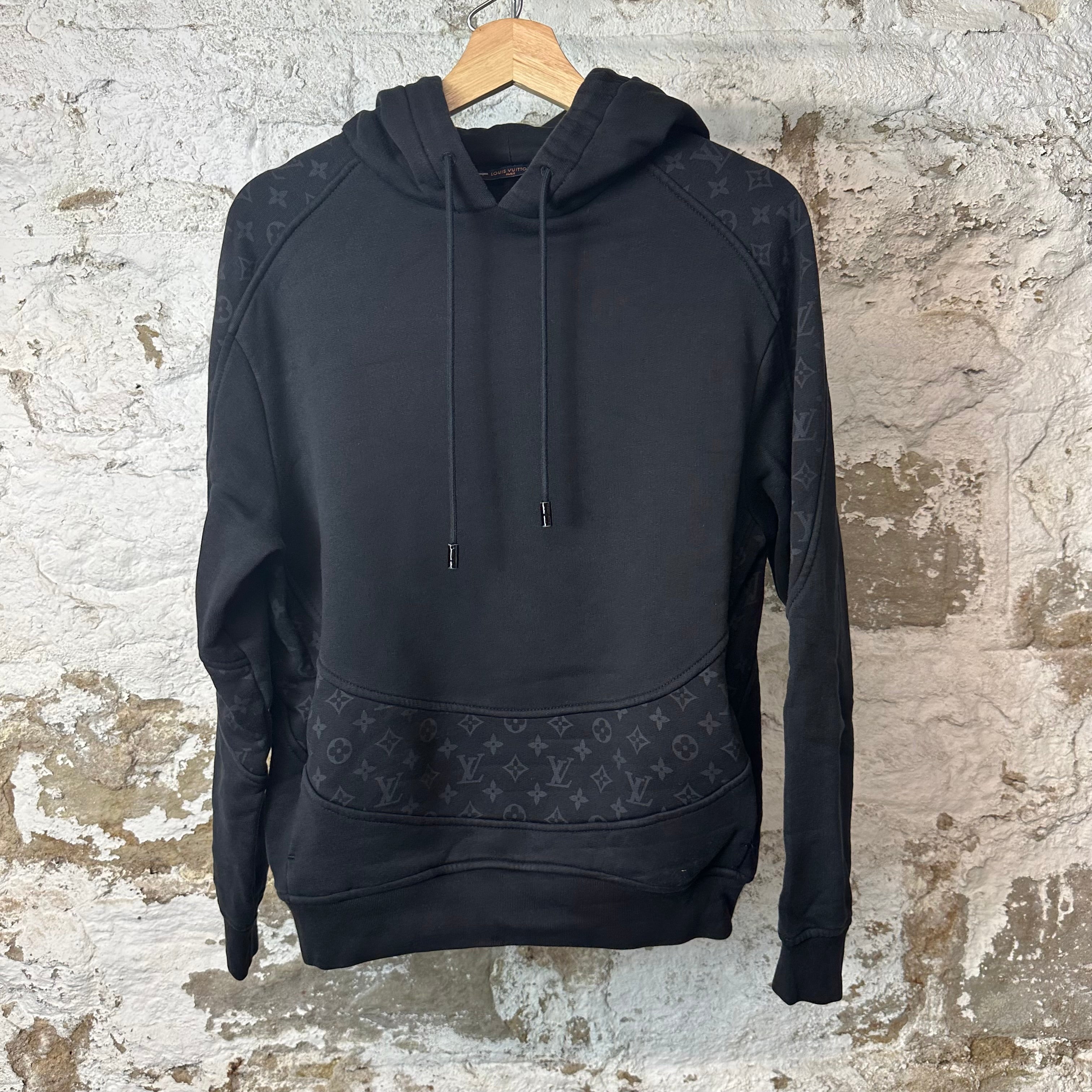 Louis Vuitton Circle Cut Monogram Hoodie Black Sz XS