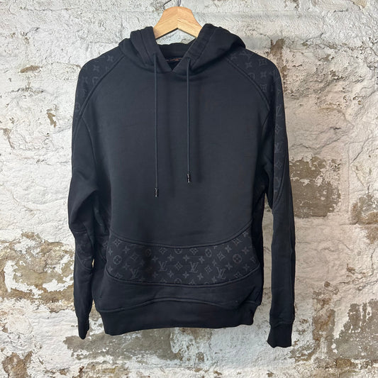 Louis Vuitton Circle Cut Monogram Black Hoodie Sz XS