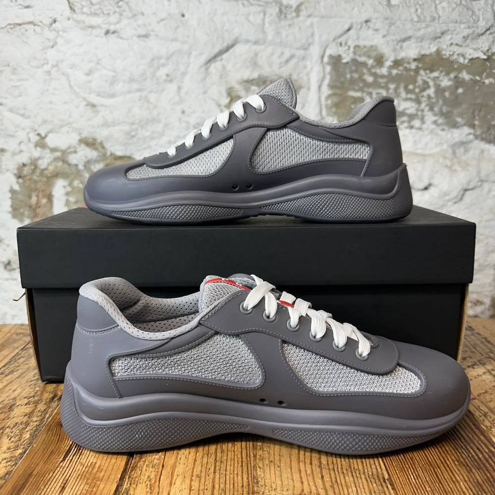 Prada Americas Cup Grey Rubber Sneaker Sz 9 (42)