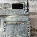 Amiri MX1 Tie Dye Patch Washed Blue Denim Jeans Sz 34