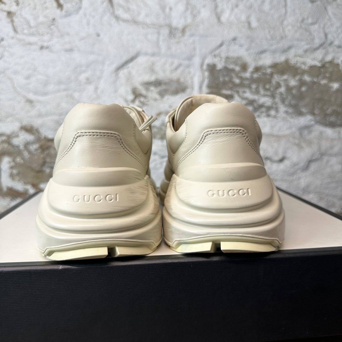 Gucci Rhyton Vintage Logo Cream Sneaker Sz 5.5