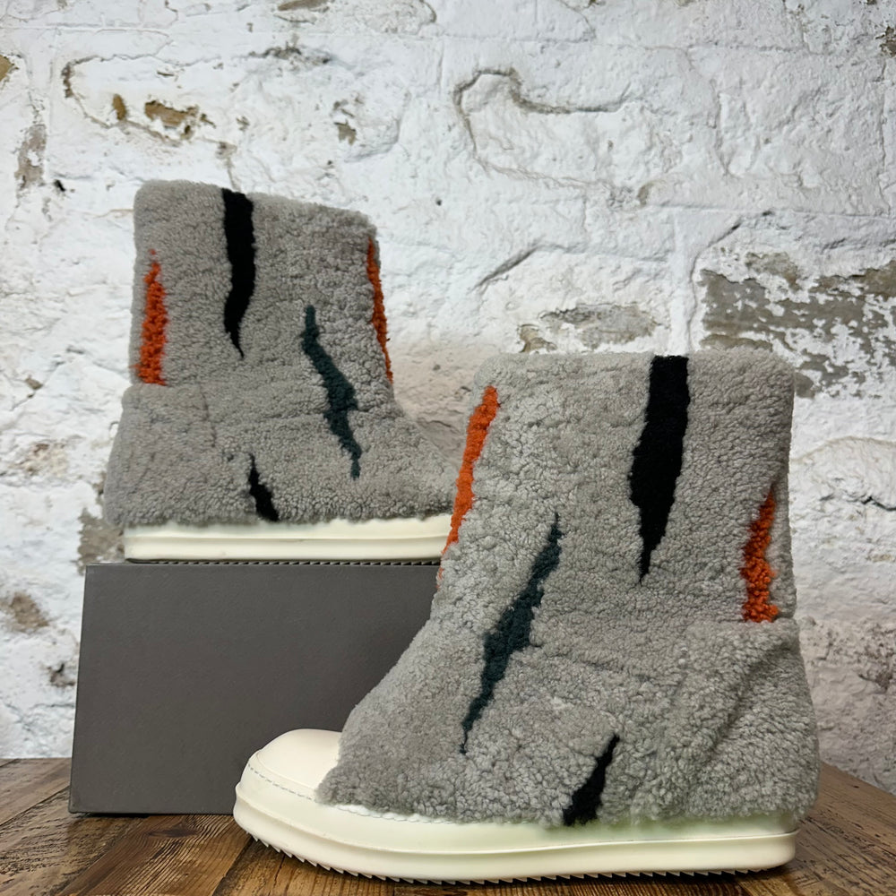 Rick Owens High Jumbo Puffer Pearl Zebra Milk Sneaker Sz 11.5 (44.5)