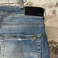 Amiri MX2 Multicolor Flannel Blue Denim Jeans Sz 40