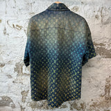 Louis Vuitton Rainbow Monogram Denim Button Up Shirt Sz S