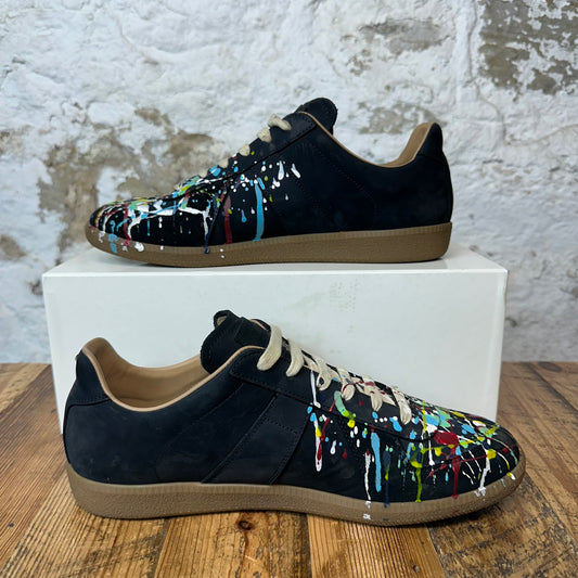 Maison Margiela Replica Paint Splatter Black Sneaker Sz 10 (43)