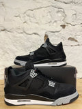 Air Jordan 4 Black Canvas Sz 10