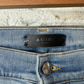 Amiri MX1 Cream Suede Blue Denim Jeans Sz 33