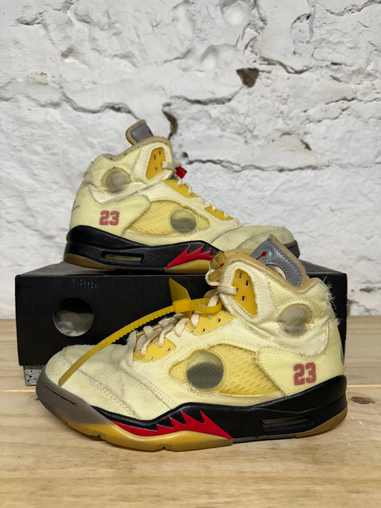 Air Jordan 5 Off White Sail Sz 9