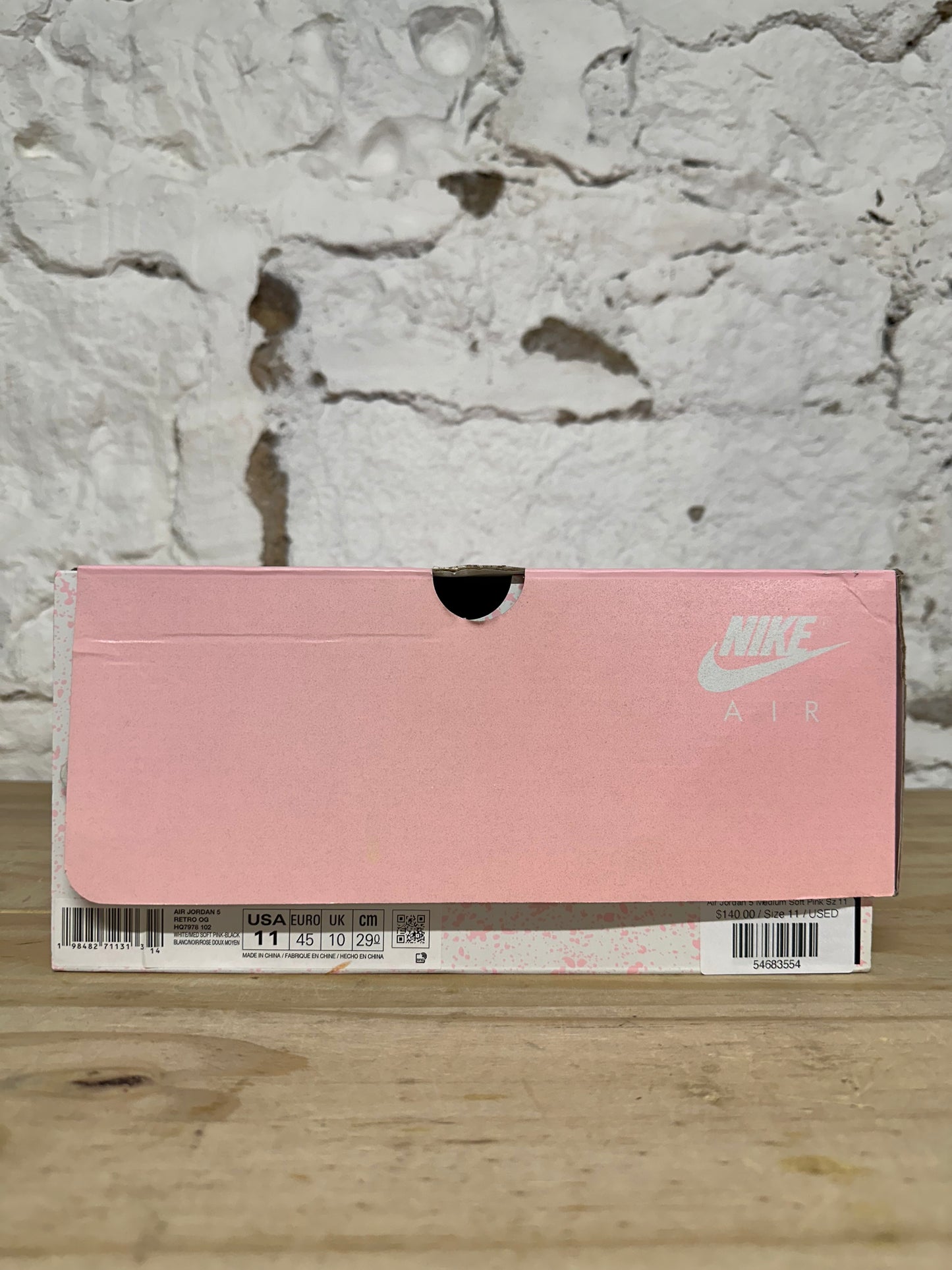 Air Jordan 5 Medium Soft Pink Sz 11