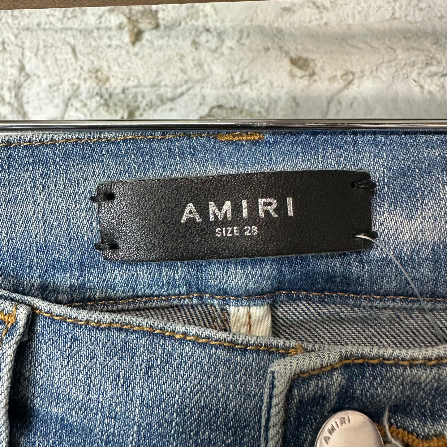 Amiri Plain Lightwash Blue Denim Jeans Sz 28