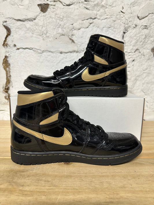 Air Jordan 1 Black Metallic Gold Sz 9.5