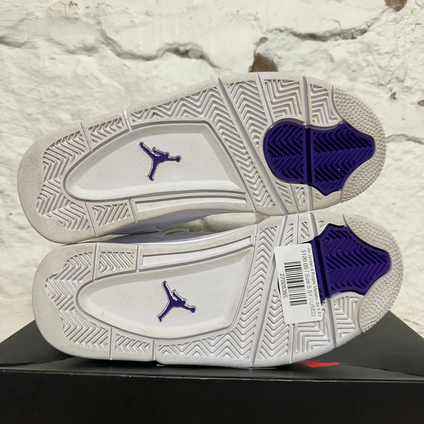 Air Jordan 4 Purple Metallic Sz 5.5Y