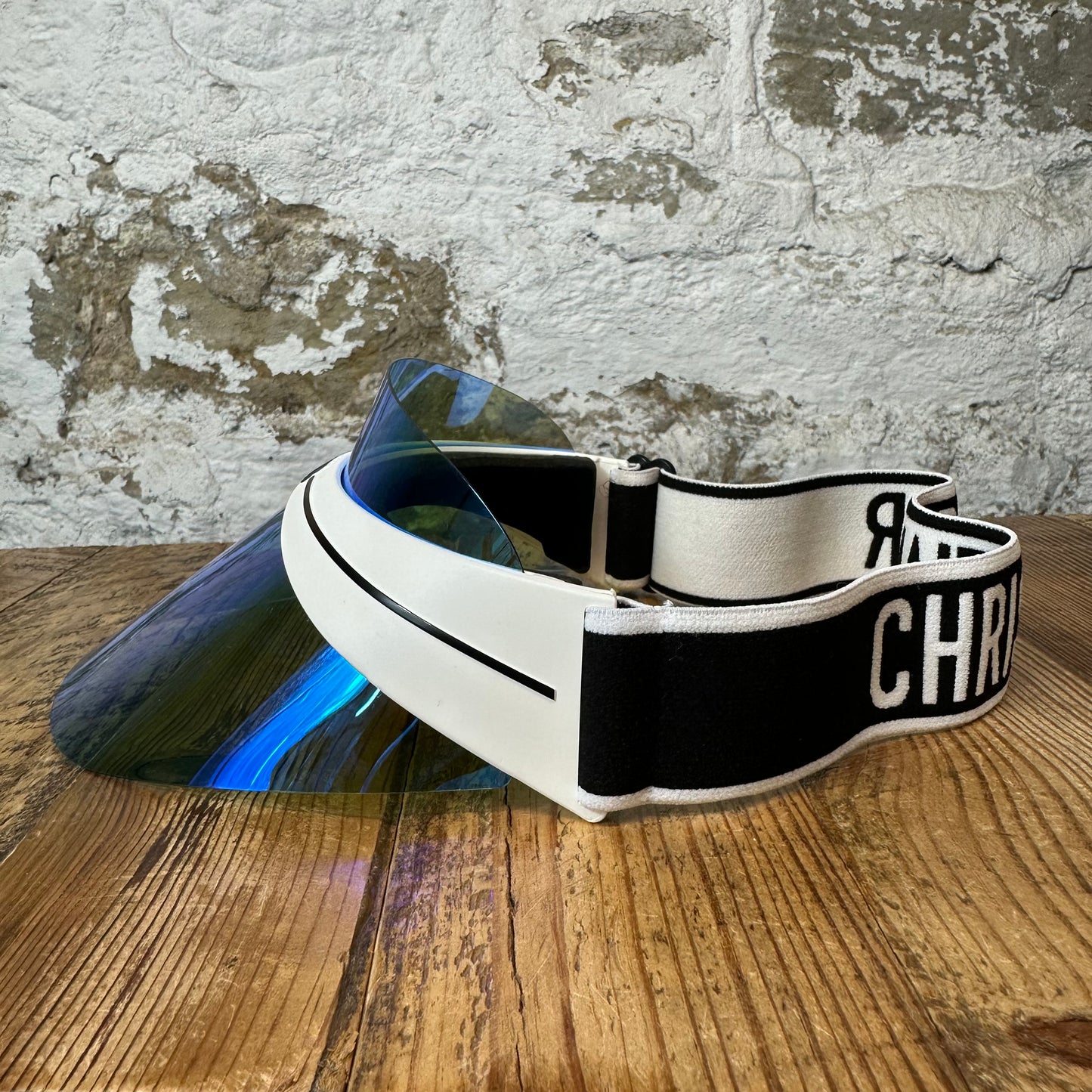 Christian Dior Blue Mirrored Sun Visor