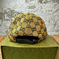 Gucci Black GG Monogram Yellow Hat Sz S W/ Box