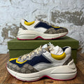 Gucci Rhyton Multicolor GG Monogram White Sneaker Sz 9.5