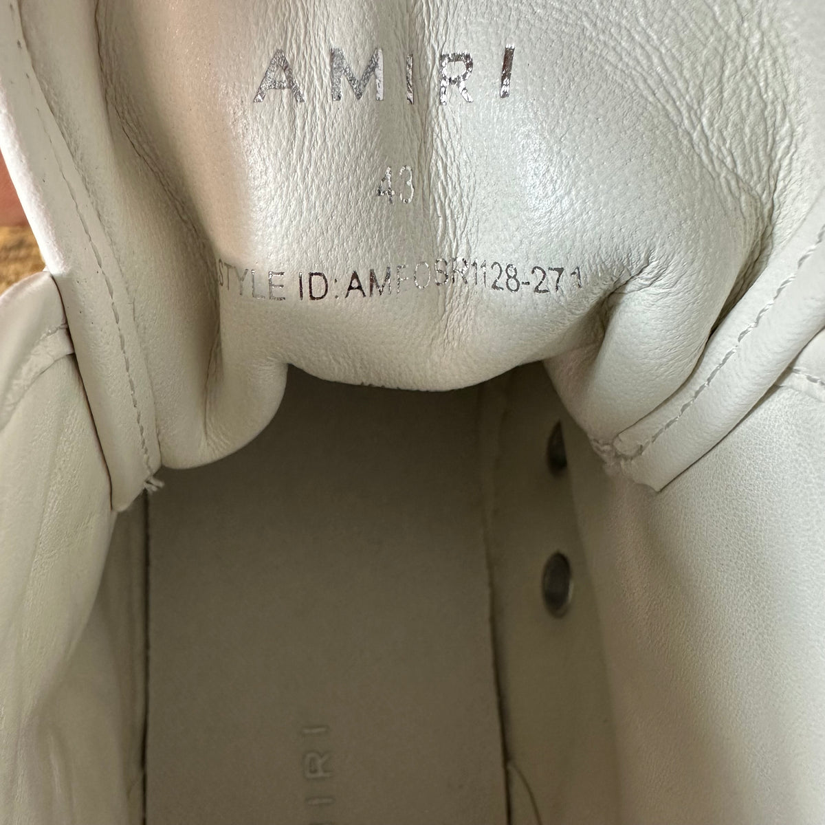 Amiri High MA Court Beige Cream Sneaker Sz 10 (43)