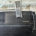 Amiri MX1 Grey Art Patch Black Denim Jeans Sz 32