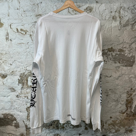 Chrome Hearts Neck Logo L/s White Sz XL