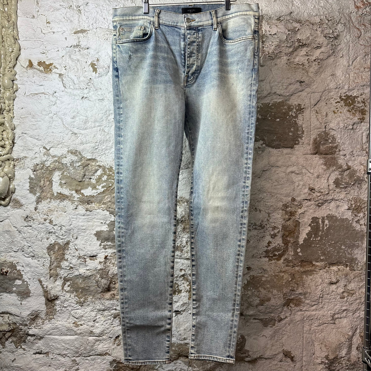 Amiri Plain Washed Blue Denim Jeans Sz 38