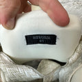 Lanvin Curb White Gray Lace Beige Sneaker Sz 8 (41)