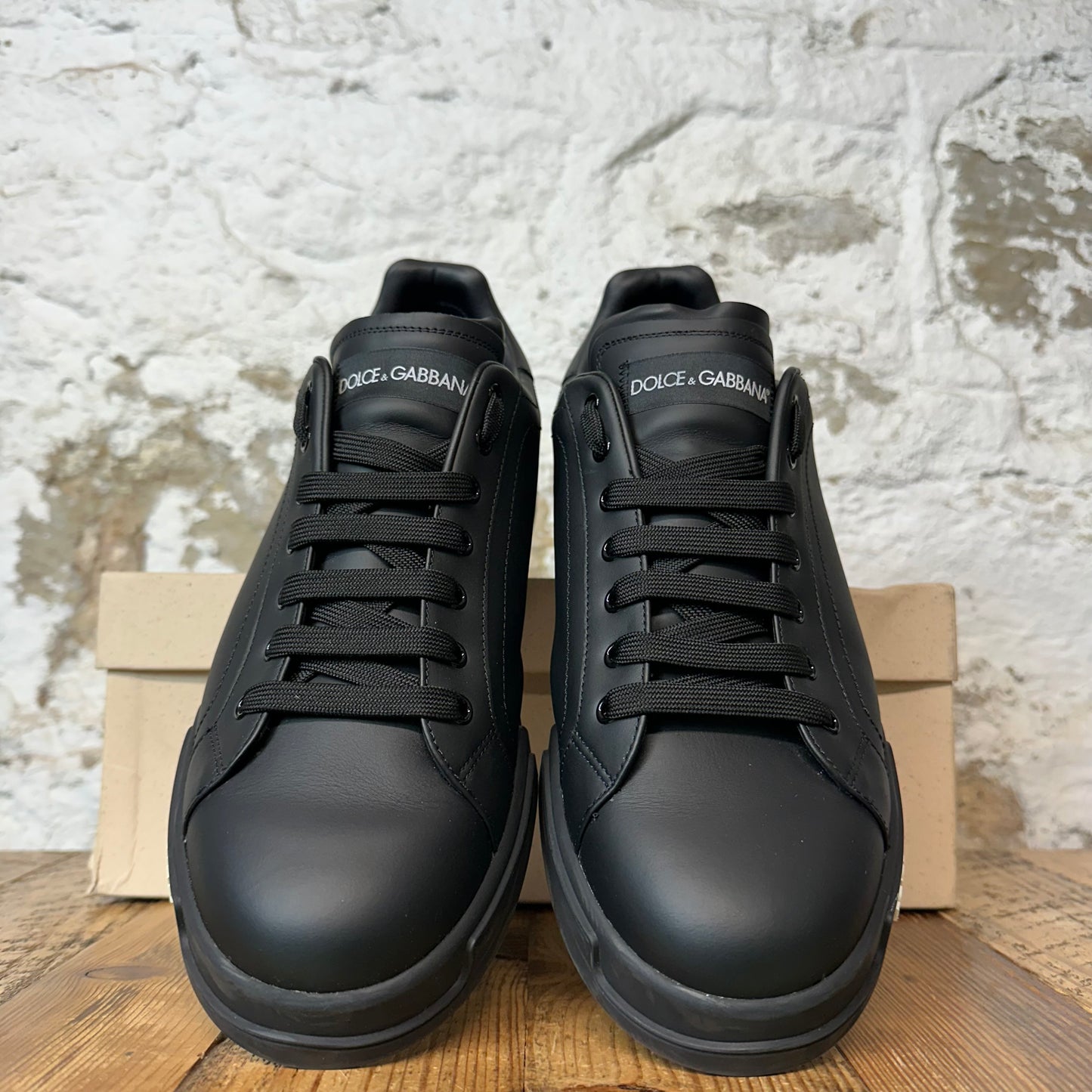 Dolce Gabbana Triple Black Portofino Sneaker Sz 11 (44)