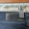 Amiri MX1 Red Suede Faded Black Denim Jeans Sz 29