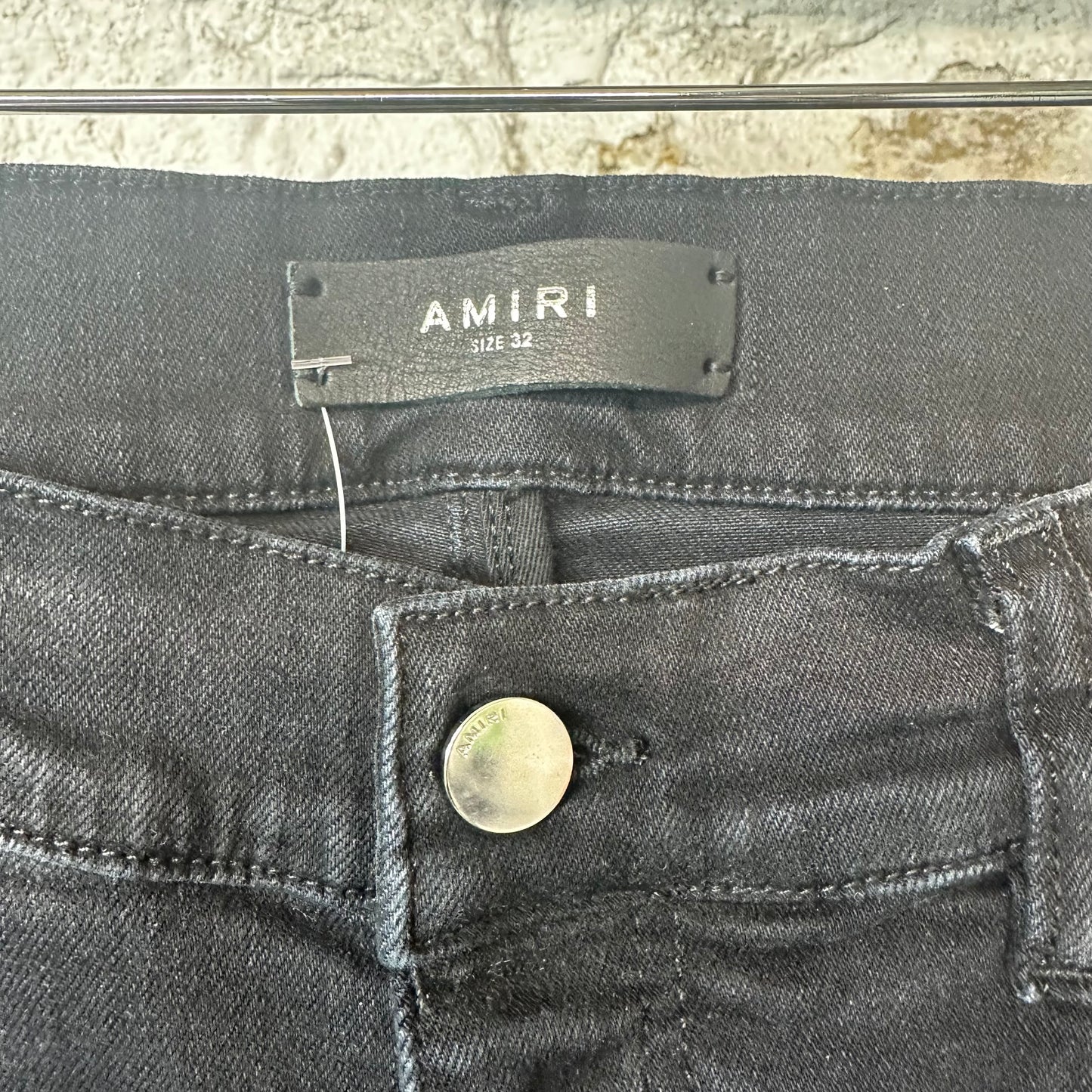 Amiri MX1 Red White Tie Dye Black Denim Jeans Sz 32
