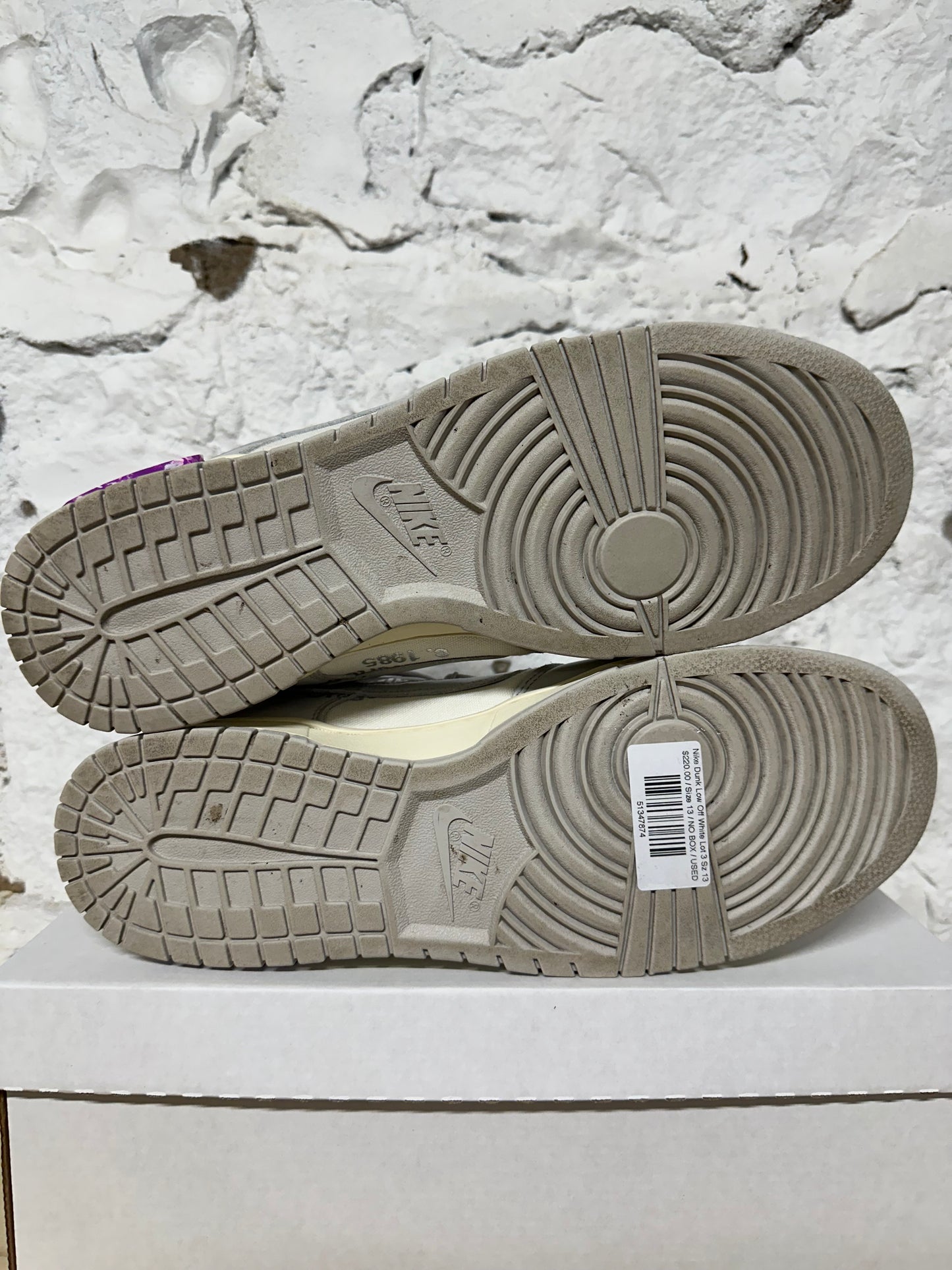 Nike Dunk Low Off White Lot 3 Sz 13