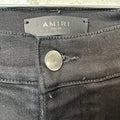 Amiri MX1 Brown Suede Black Denim Jeans Sz 33