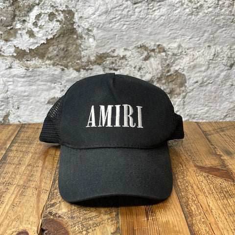 Amiri White Spell out Black Hat