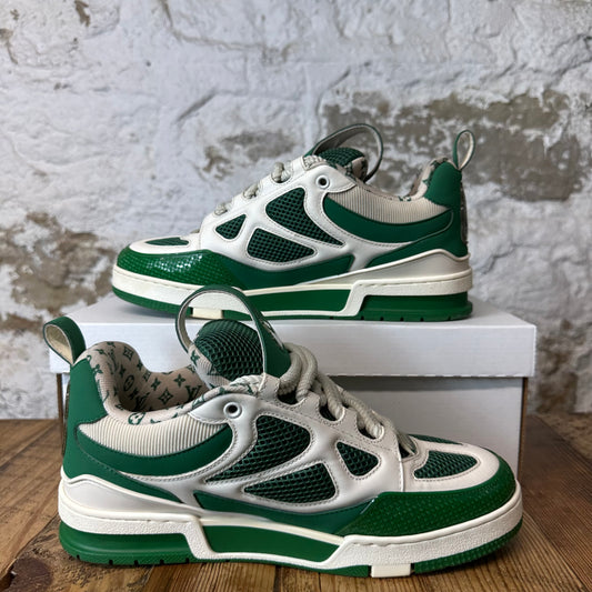 Louis Vuitton Green White Skate Sneaker Sz 8.5 (7LV)