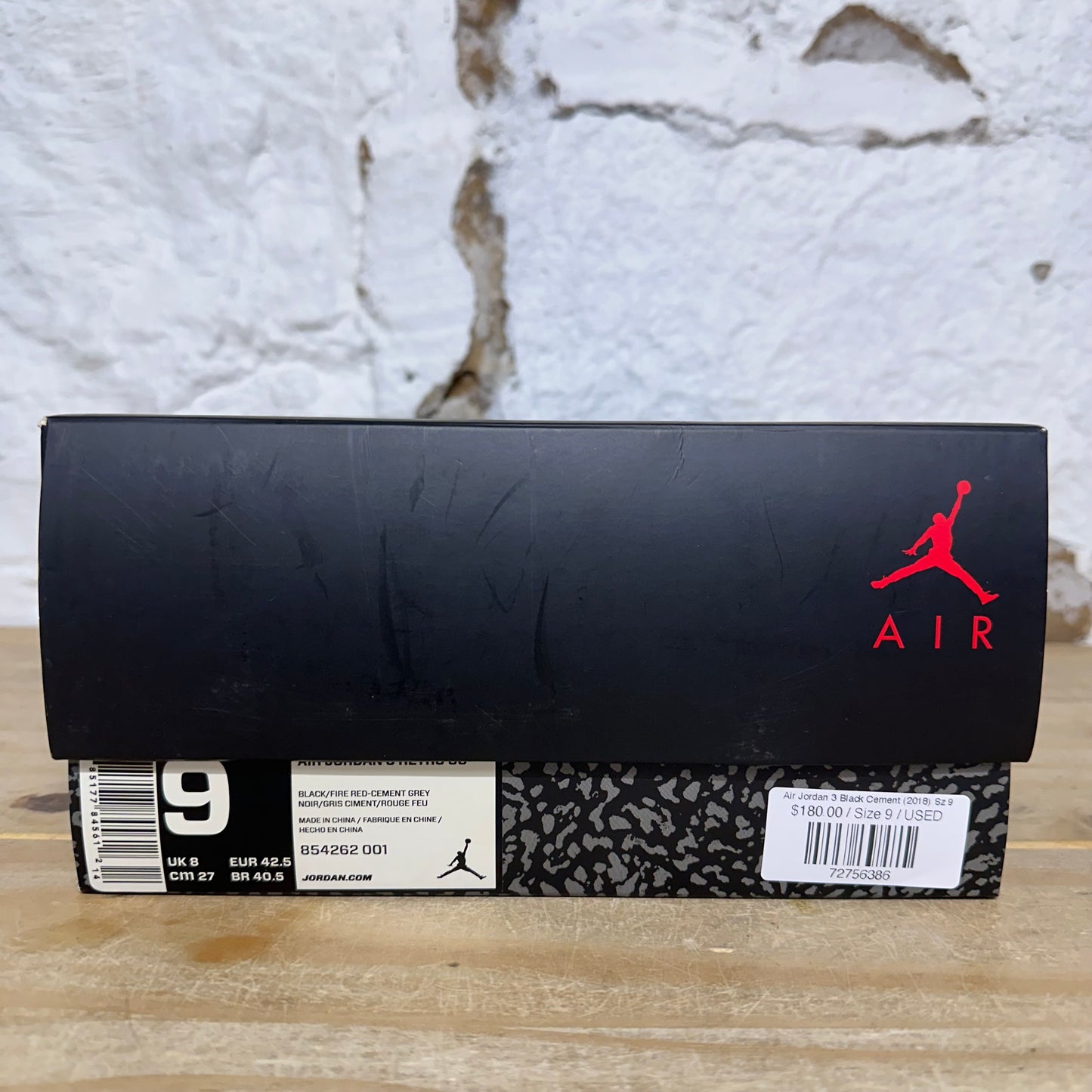 Air Jordan 3 Black Cement (2018) Sz 9
