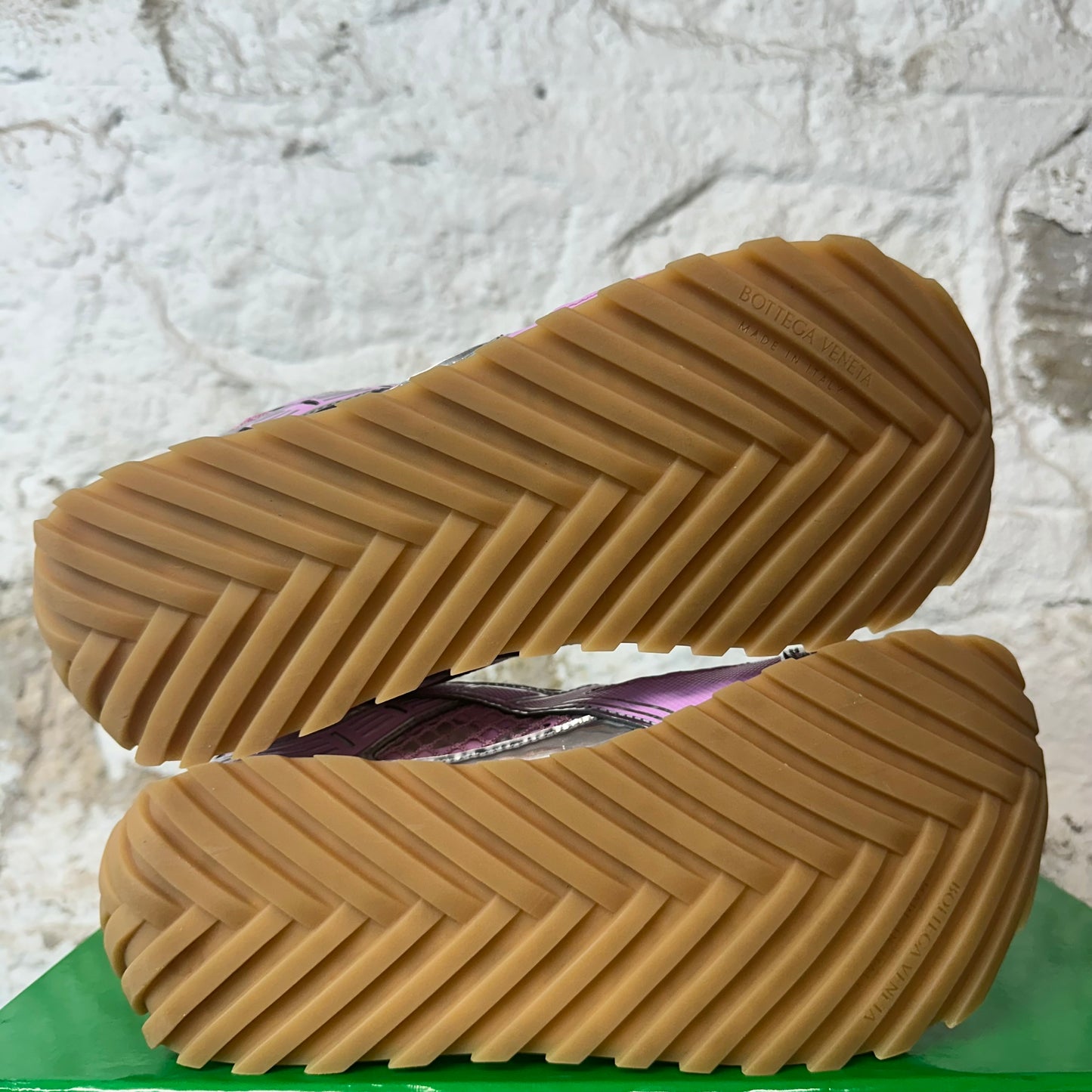 Bottega Veneta Pink Silver Orbit Sneaker Sz 10 (43)