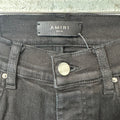 Amiri Crystal Stripe Black Denim Jeans Sz 28