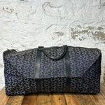 Celine Blue Monogram Canvas Duffle Bag