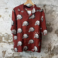 Amiri Skull Button Up Shirt Red Sz M