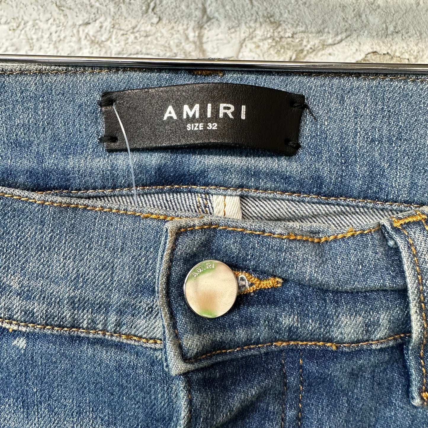 Amiri Plain River Indigo Blue Denim Jeans Sz 32