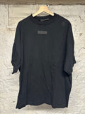 Fear of God Essentials Rubber Logo Black T-Shirt Sz M