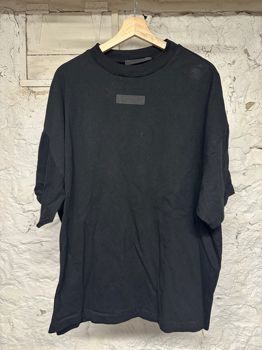 FOG Essentials Rubber Logo Black T-Shirt Sz M