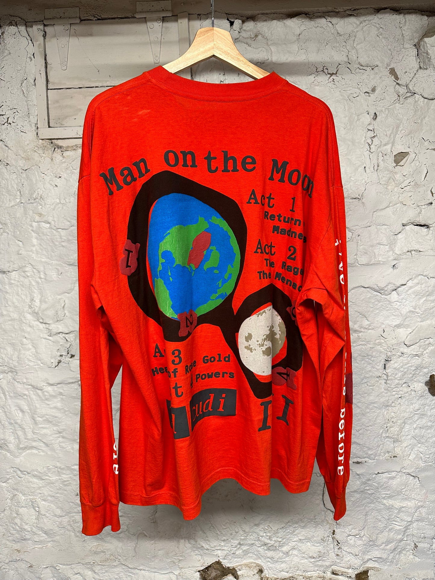 CPFM Kid Cudi Man On The Moon Orange L/S T-Shirt Sz XL