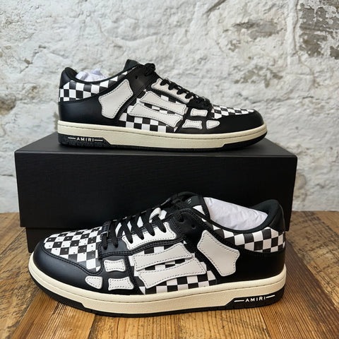 Amiri White Skeleton Checkered Low Sneaker Sz 10 (43) DS