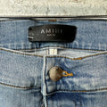 Amiri Leaf Side Spell Blue Denim Jeans Sz 33