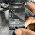 Amiri MX1 Black Leather Grey Denim Jeans Sz 33