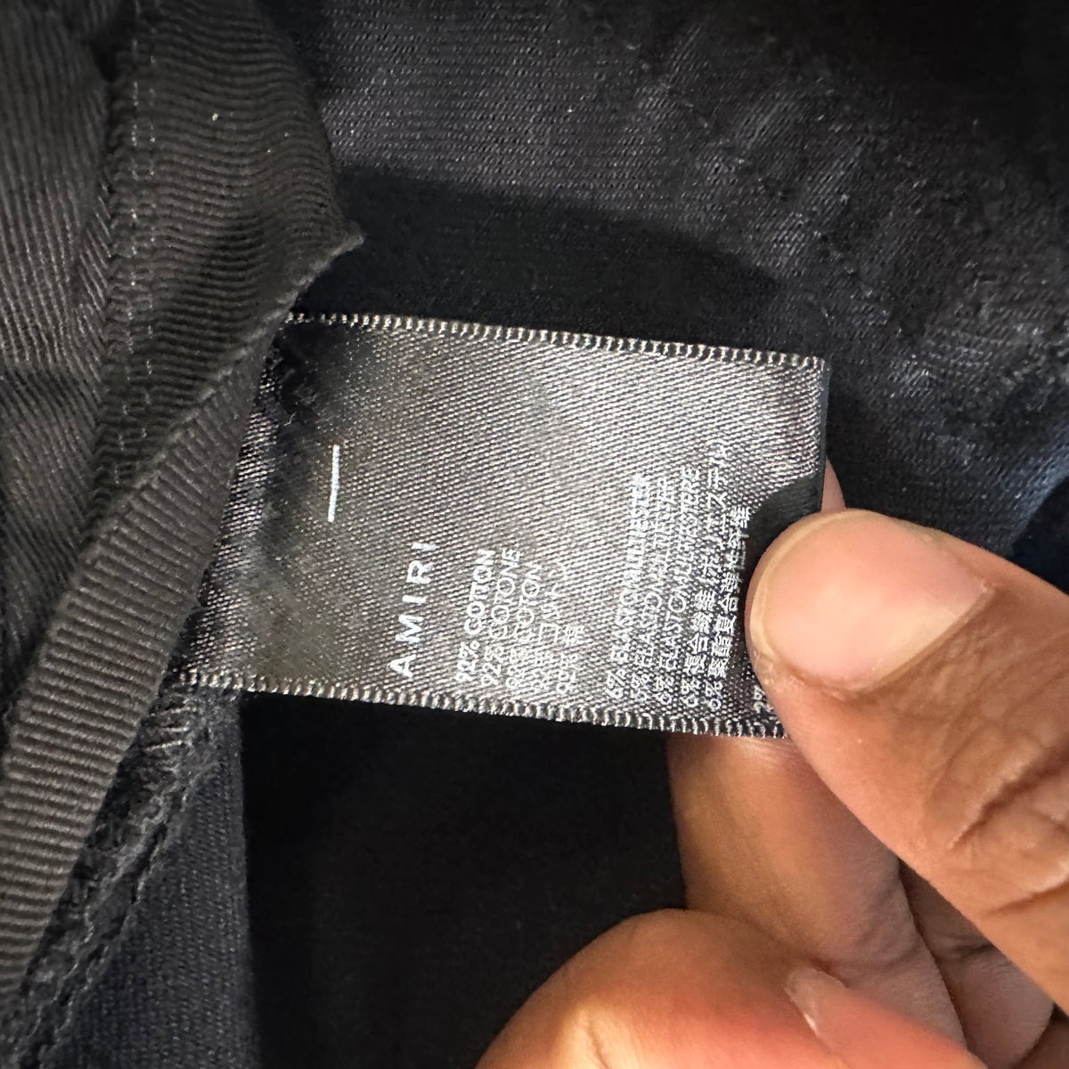 Amiri MX1 Grey Art Patch Black Denim Jeans Sz 38