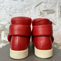 Giuseppe Zanotti Red Leather Double Velcro Sneaker Sz 11 (44)