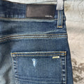 Amiri Knee Rip Dark Blue Denim Jeans