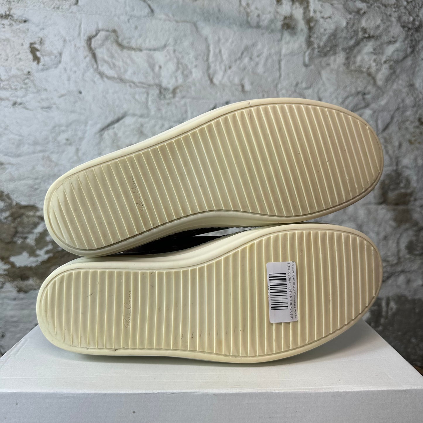 Rick Owens Jumbo Lace Concordians Milk Sneaker Sz 13 (46)