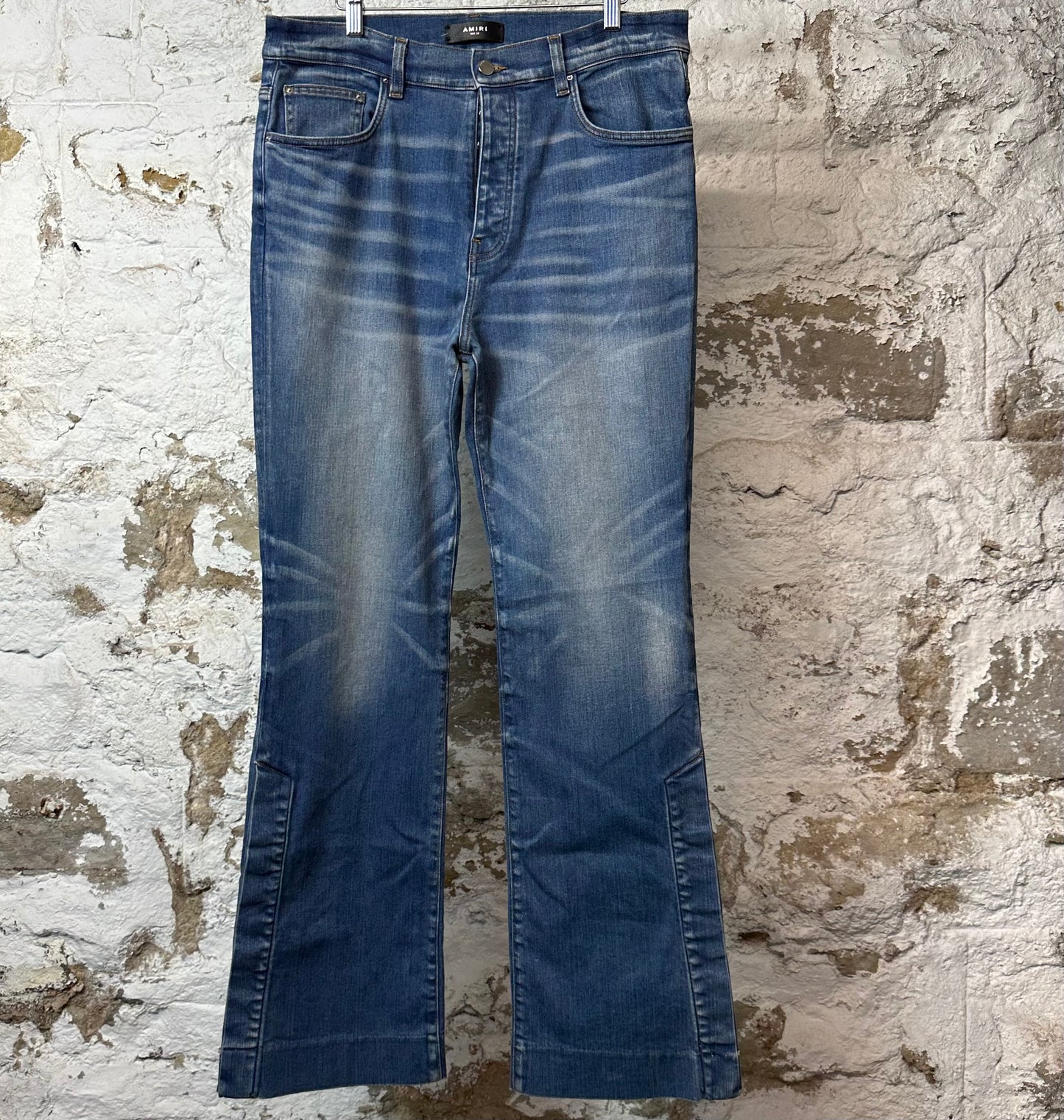 Amiri Plain Dark Blue Flare Denim Jeans Sz 33