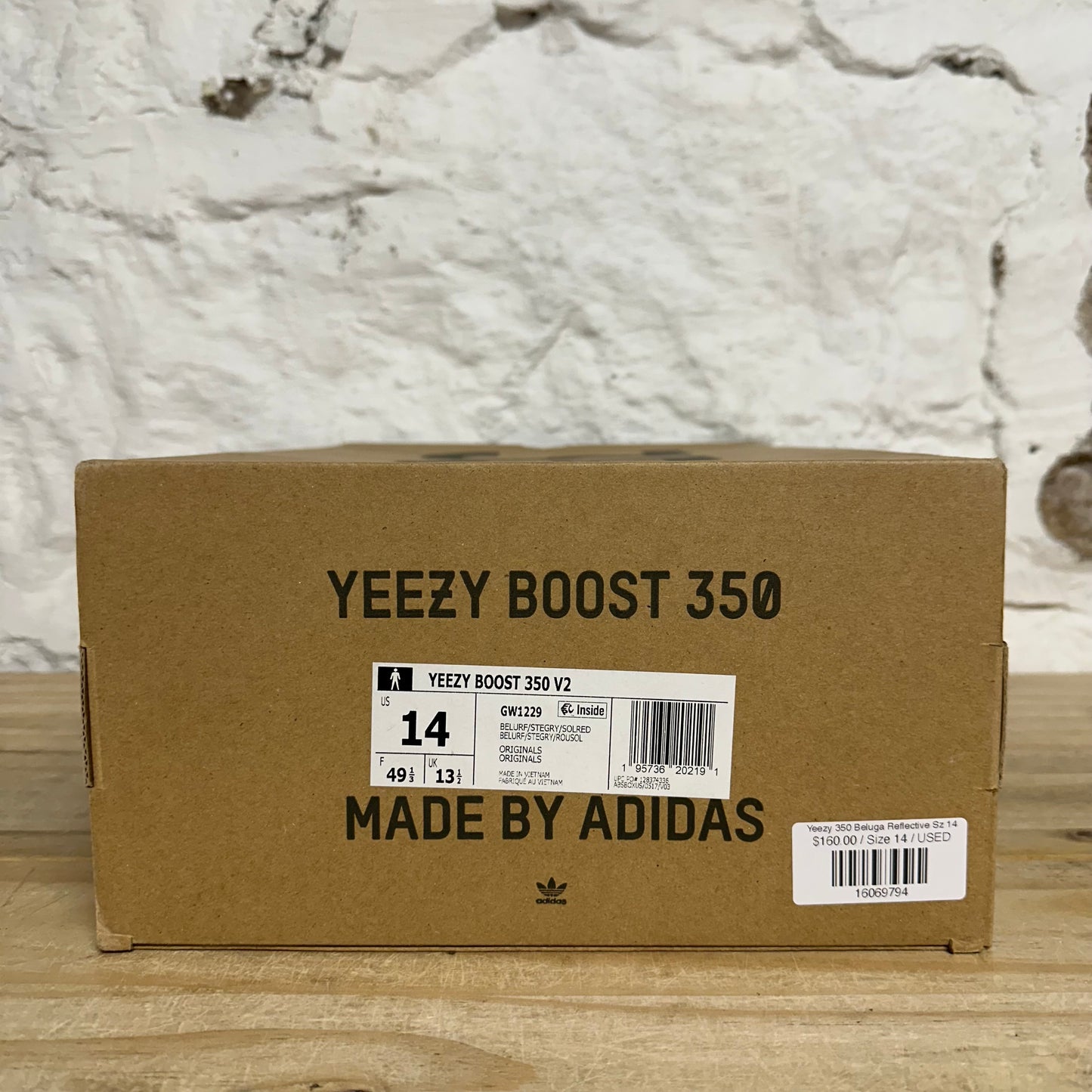 Yeezy 350 V2 Beluga Reflective Sz 14